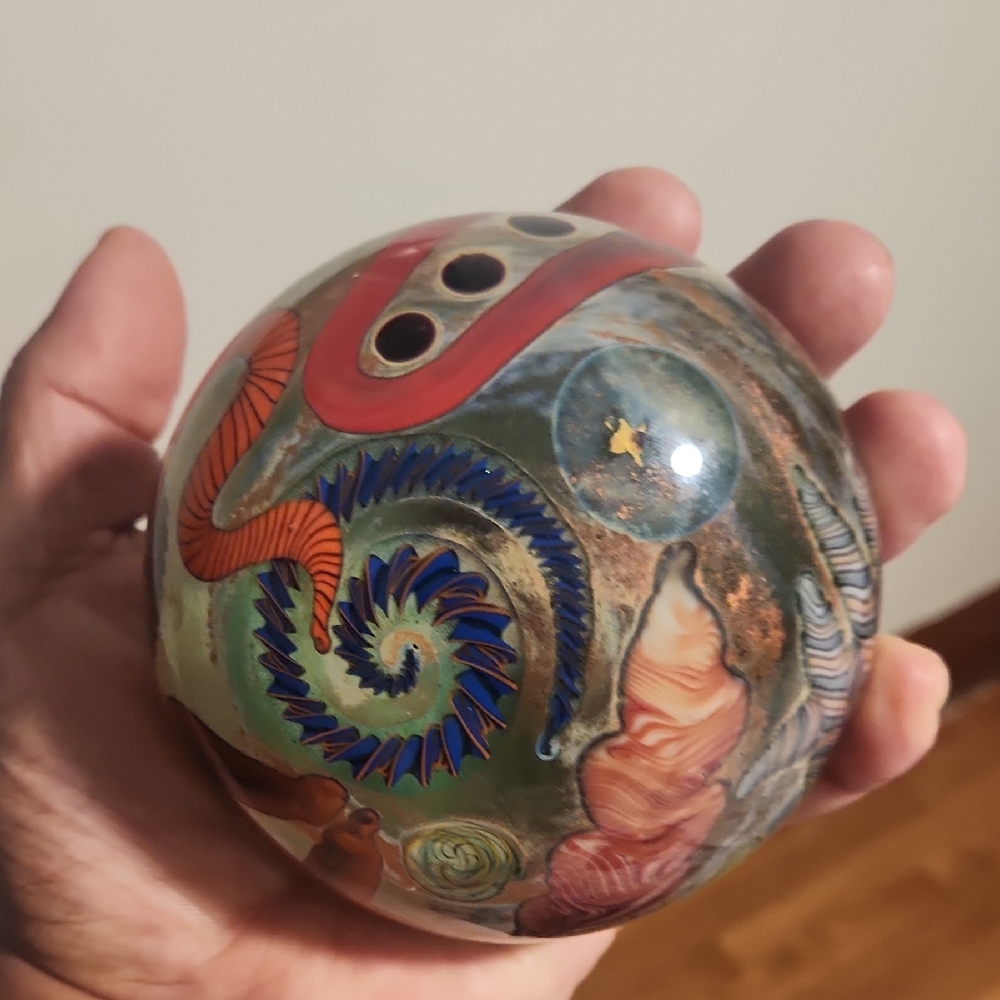 Colorful Hand-Painted Decorative Stone - Picture 3 of 3